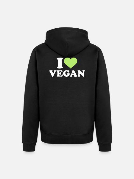 végétalien - Veste à capuche bio Premium Unisexe - noir