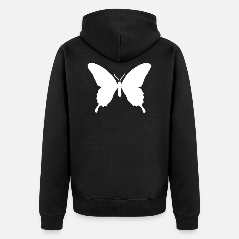 papillon - Veste à capuche bio Premium Unisexe - noir