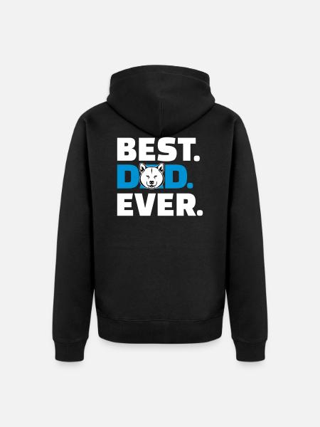 akita - Premium unisex luomu-huppari vetoketjulla - musta