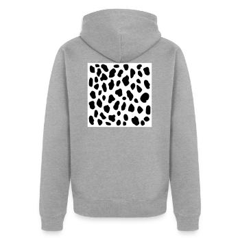 dalmatien - Veste à capuche bio Premium Unisexe - gris chiné - Dos - Nico (187cm)