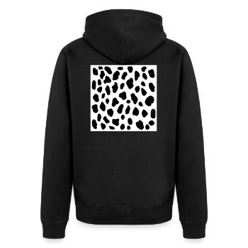dalmatien - Veste à capuche bio Premium Unisexe - noir - Dos - Nico (187cm)