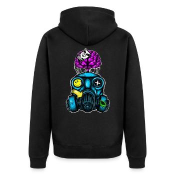Masque à gaz - Veste à capuche bio Premium Unisexe - noir - Dos - Nico (187cm)