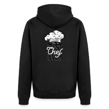 Best Chef, Best Chef, TShirt, Funny Quote - Unisex Premium Organic Zip Hoodie - black - Back - Nico (187cm)