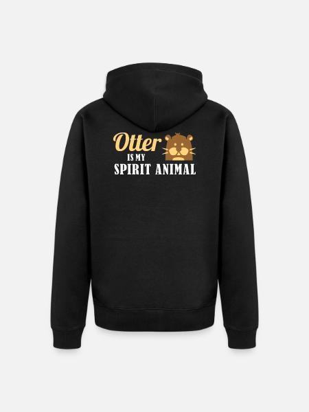 Otter - Unisex Premium Bio Zip Hoodie - Schwarz