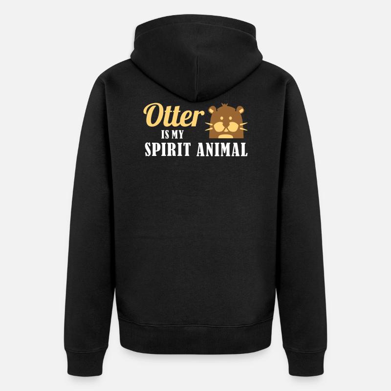 Otter - Unisex Premium Bio Zip Hoodie - Schwarz