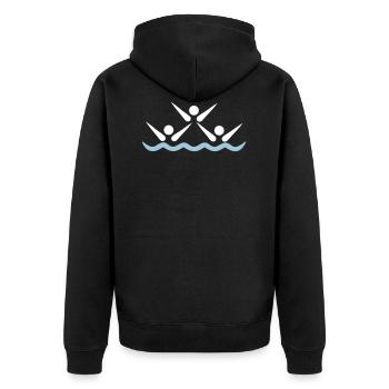 nage synchronisée - Veste à capuche bio Premium Unisexe - noir - Dos - Nico (187cm)