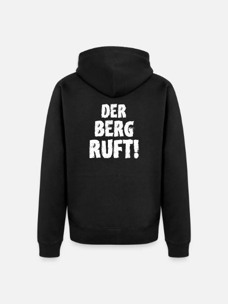 Der Berg ruft - Unisex Premium Bio Zip Hoodie - Schwarz