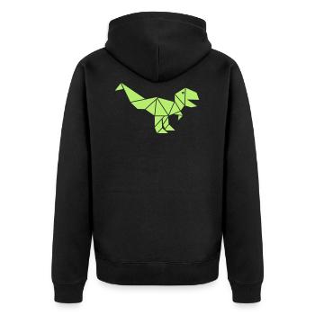 Origami - Veste à capuche bio Premium Unisexe - noir - Dos - Nico (187cm)