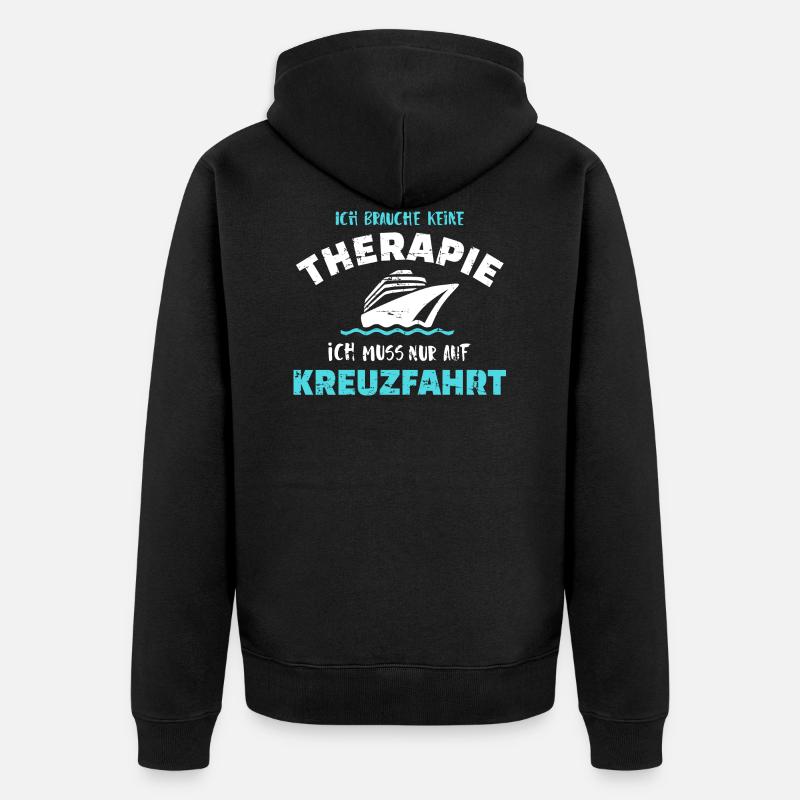 Kreuzfahrt - Unisex Premium Bio Zip Hoodie - Schwarz