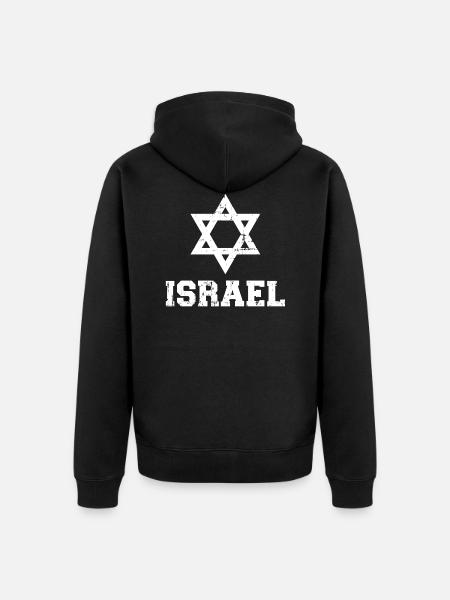 Israel - Unisex Premium Organic Zip Hoodie - black