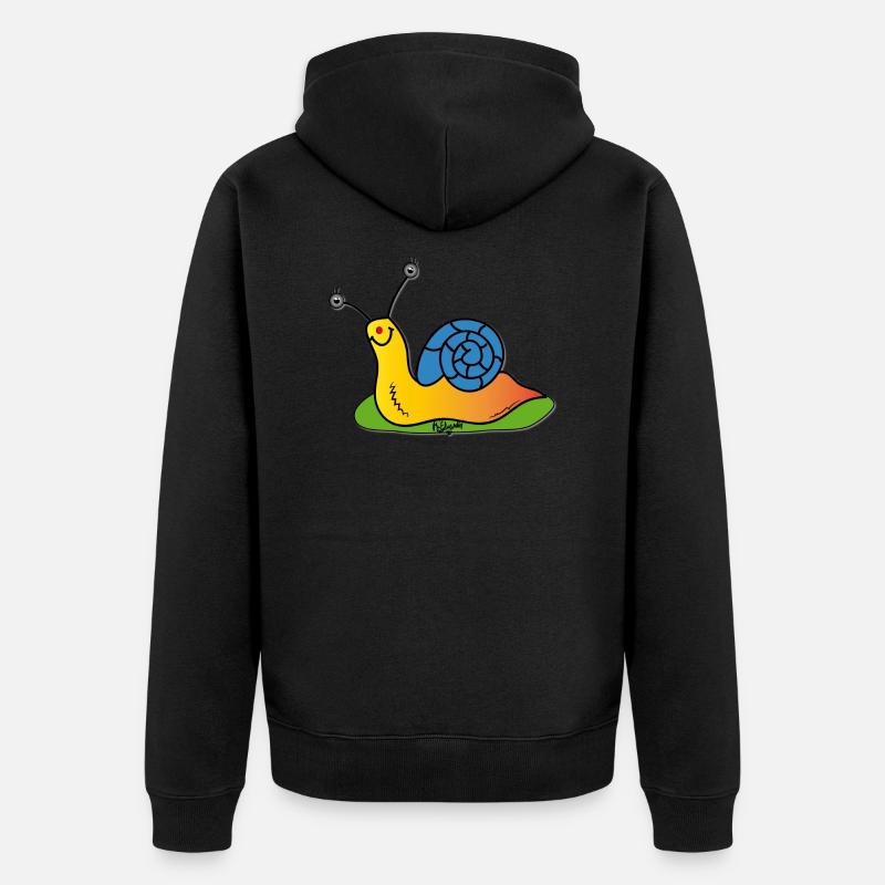 Escargot - Veste à capuche bio Premium Unisexe - noir