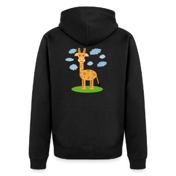 Girafe - Veste à capuche bio Premium Unisexe - noir - Dos - Nico (187cm)