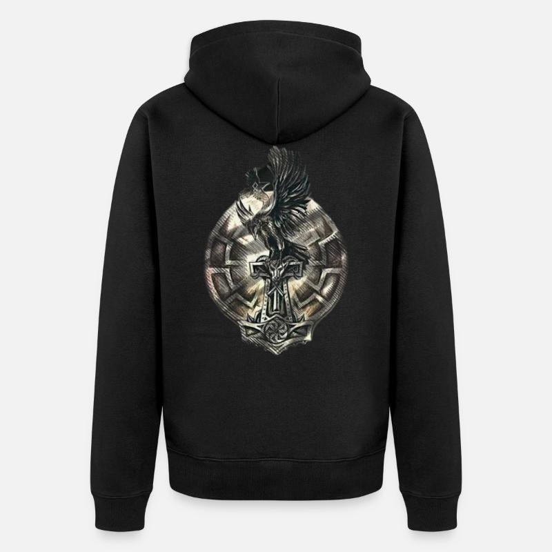 Marteau de Thor - Veste à capuche bio Premium Unisexe - noir