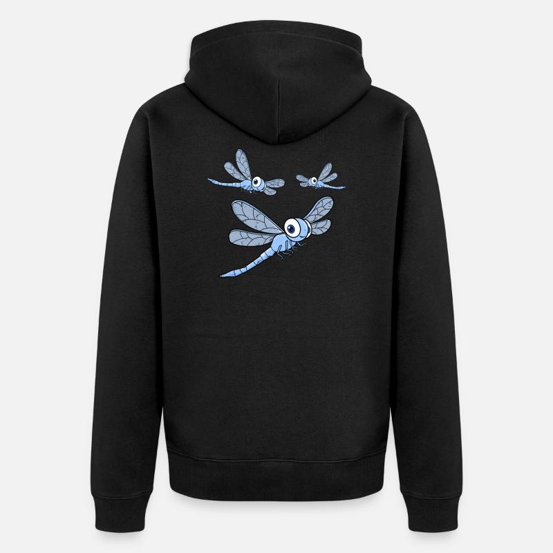 Les pastèques LIbelle Odonata - Veste à capuche bio Premium Unisexe - noir
