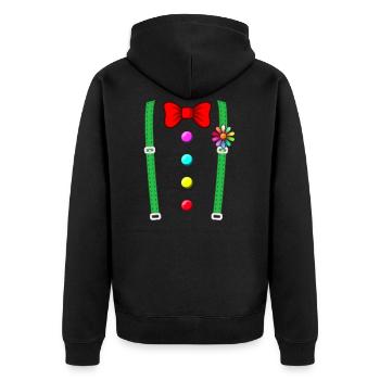 Circus Clown Costume Clown Carnival - Unisex Premium Organic Zip Hoodie - black - Back - Nico (187cm)