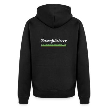 Rasenflüsterer Rasen mähen Gras Rasen Platzwart - Unisex Premium Bio Zip Hoodie - Schwarz - Hinten - Nico (187cm)