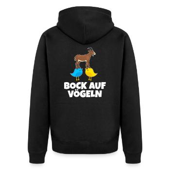 Bock sur les oiseaux sexe ramassage sale méchant unique - Veste à capuche bio Premium Unisexe - noir - Dos - Nico (187cm)