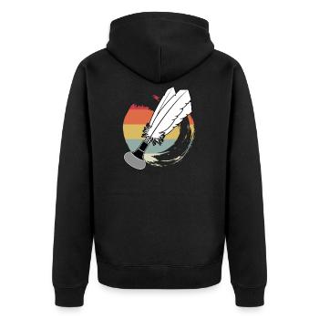 Indiaca Volleyball Vintage Amérique du Sud - Veste à capuche bio Premium Unisexe - noir - Dos - Nico (187cm)