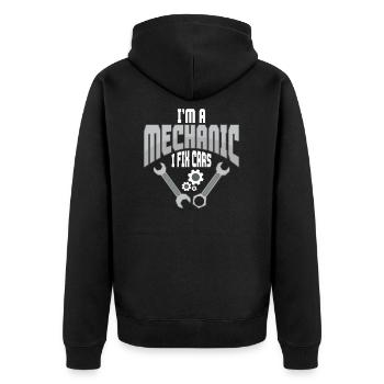 Je suis mécanicien Je répare des voitures Cadeau de mécanicien automobile - Veste à capuche bio Premium Unisexe - noir - Dos - Nico (187cm)
