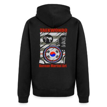 Taekwondo Corée - Martial Arts T-Shirt &Sweat à capuche - Veste à capuche bio Premium Unisexe - noir - Dos - Nico (187cm)
