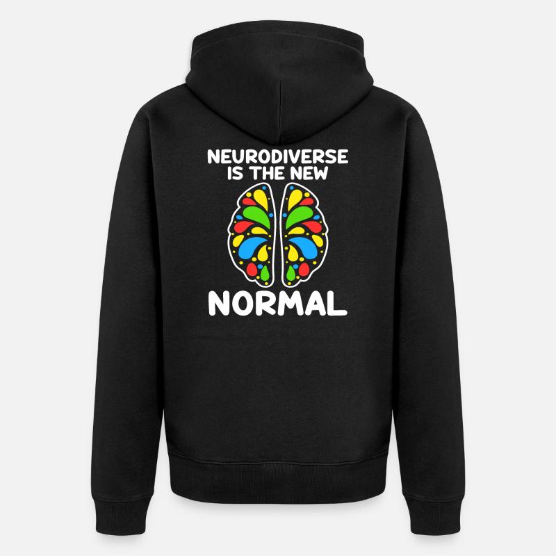 Neurodiversité Neurodiversité Autisme Autiste - Veste à capuche bio Premium Unisexe - noir