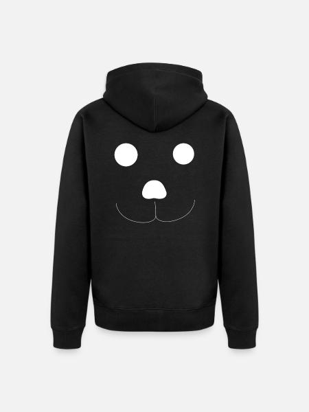 Der Teddybär - Unisex Premium Bio Zip Hoodie - Schwarz