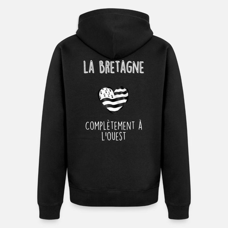 La bretagne - Veste à capuche bio Premium Unisexe - noir