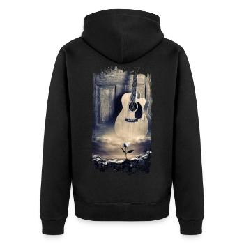 Acoustic Guitar Guitar Acoustic Guitar Music - Unisex Premium Organic Zip Hoodie - black - Back - Nico (187cm)
