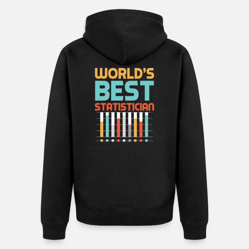 Statisticiens Mathématiciens - Veste à capuche bio Premium Unisexe - noir