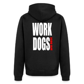 WORK DOGS are best - Veste à capuche bio Premium Unisexe - noir - Dos - Nico (187cm)