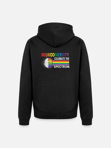 Neurodiversity Neurodiversität Autist Autismus - Premium økologisk unisex-hættejakke - sort