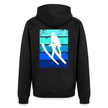 Skis de ski Freestyle Sports d’hiver - Veste à capuche bio Premium Unisexe - noir - Dos - Nico (187cm)