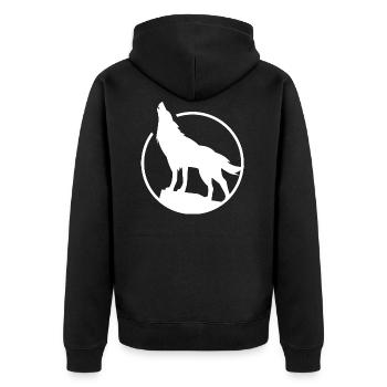 Wolf - Protection de la nature - Protection des animaux - Veste à capuche bio Premium Unisexe - noir - Dos - Nico (187cm)