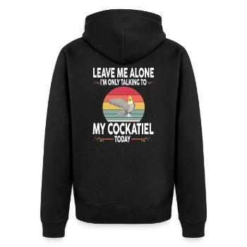 Nymphensittich Vogelbesitzer Vogel Haustier Vögel - Unisex Premium Bio Zip Hoodie - Schwarz - Hinten - Nico (187cm)