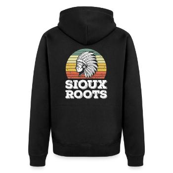 Sioux Tribe Native American Indian Indianer - Veste à capuche bio Premium Unisexe - noir - Dos - Nico (187cm)