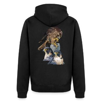 Faucon pèlerin - Veste à capuche bio Premium Unisexe - noir - Dos - Nico (187cm)