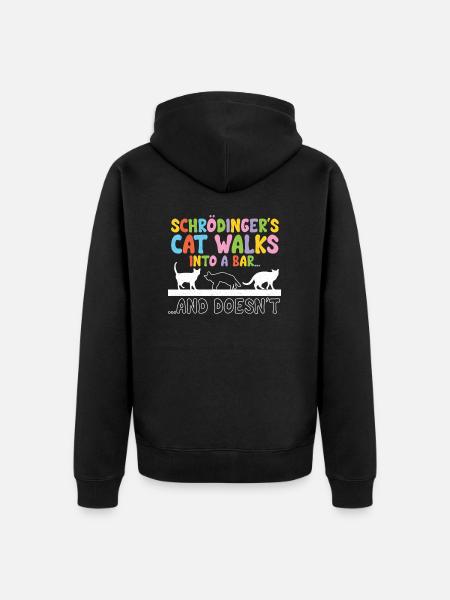 Physique quantique Physiciens scientifiques - Veste à capuche bio Premium Unisexe - noir