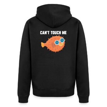 Poisson-tampon poisson-tampon Poisson Ballon Poissons - Veste à capuche bio Premium Unisexe - noir - Dos - Nico (187cm)