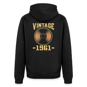 Vinyle Tourne-disques Musique de collection Disques - Veste à capuche bio Premium Unisexe - noir - Dos - Nico (187cm)
