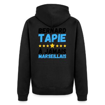marseille foot marseillais - Veste à capuche bio Premium Unisexe - noir - Dos - Nico (187cm)