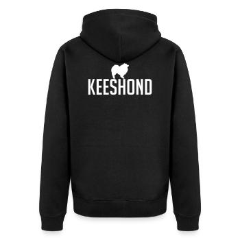 KEESHOND chien race chien Wilsigns - Veste à capuche bio Premium Unisexe - noir - Dos - Nico (187cm)