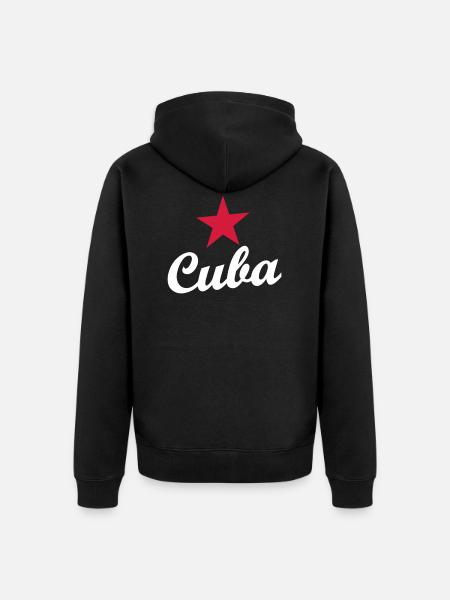CUBA OLD SCHOOL - Unisex Premium Organic Zip Hoodie - black