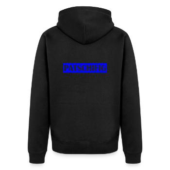 PATCSHIFIG - Unisex Premium Bio Zip Hoodie - Schwarz - Hinten - Nico (187cm)