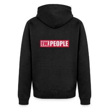 ew people citation drôle - Veste à capuche bio Premium Unisexe - noir - Dos - Nico (187cm)