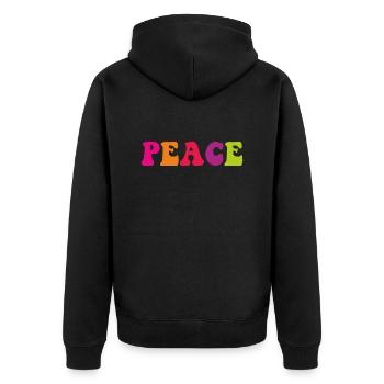 PEACE - Veste à capuche bio Premium Unisexe - noir - Dos - Nico (187cm)