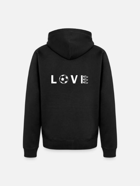 Fußball Soccer - Unisex Premium Organic Zip Hoodie - black