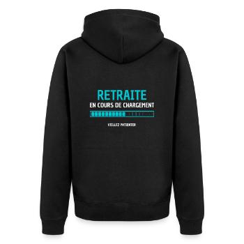 RETRAITE EN COURS DE CHARGEMENT VEUILLEZ PATIENTER - Veste à capuche bio Premium Unisexe - noir - Dos - Nico (187cm)