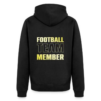équipe de football - Veste à capuche bio Premium Unisexe - noir - Dos - Nico (187cm)