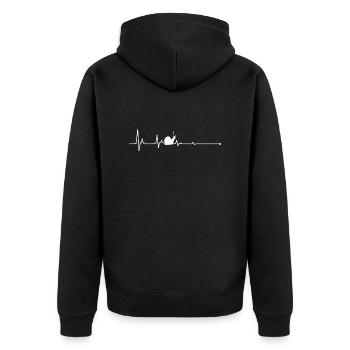 Escargot Heartbeat Animaux de la forêt Nature de la forêt - Veste à capuche bio Premium Unisexe - noir - Dos - Nico (187cm)