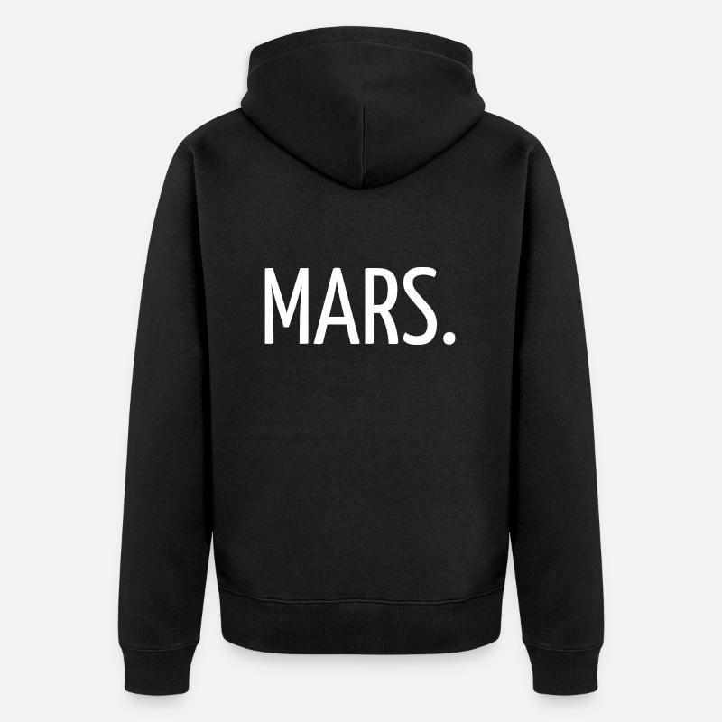 Mars - Veste à capuche bio Premium Unisexe - noir